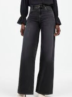 Madewell Super Wide Leg Jean Black Size 30P